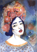 Aura de la Vierge – Virgo Zodiac Framed Canvas 40×60 cm (16x24″)