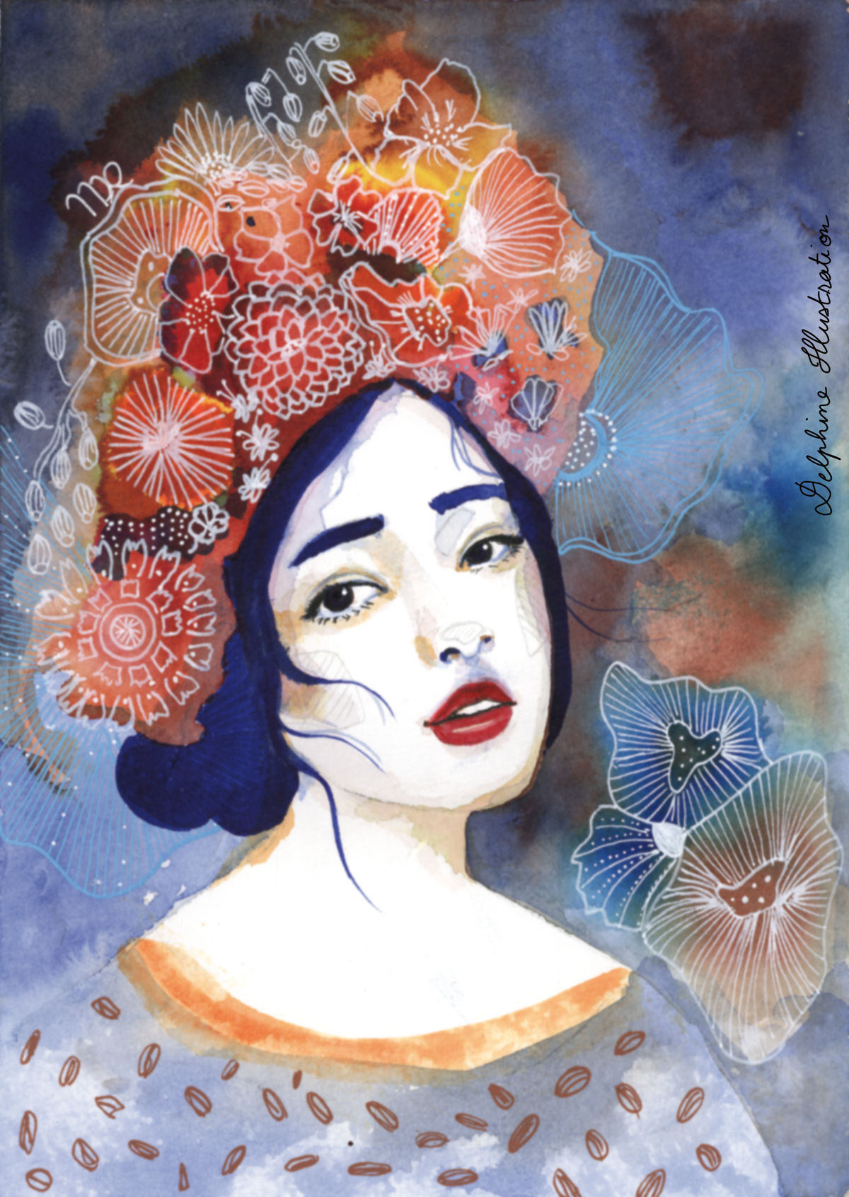 Aura de la Vierge – Virgo Zodiac Framed Canvas 40×60 cm (16x24″)
