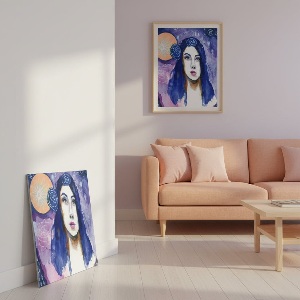 Esprit du Verseau Céleste Museum-Quality Matte Paper Poster with Hanger 40x60 cm / (16x24″)